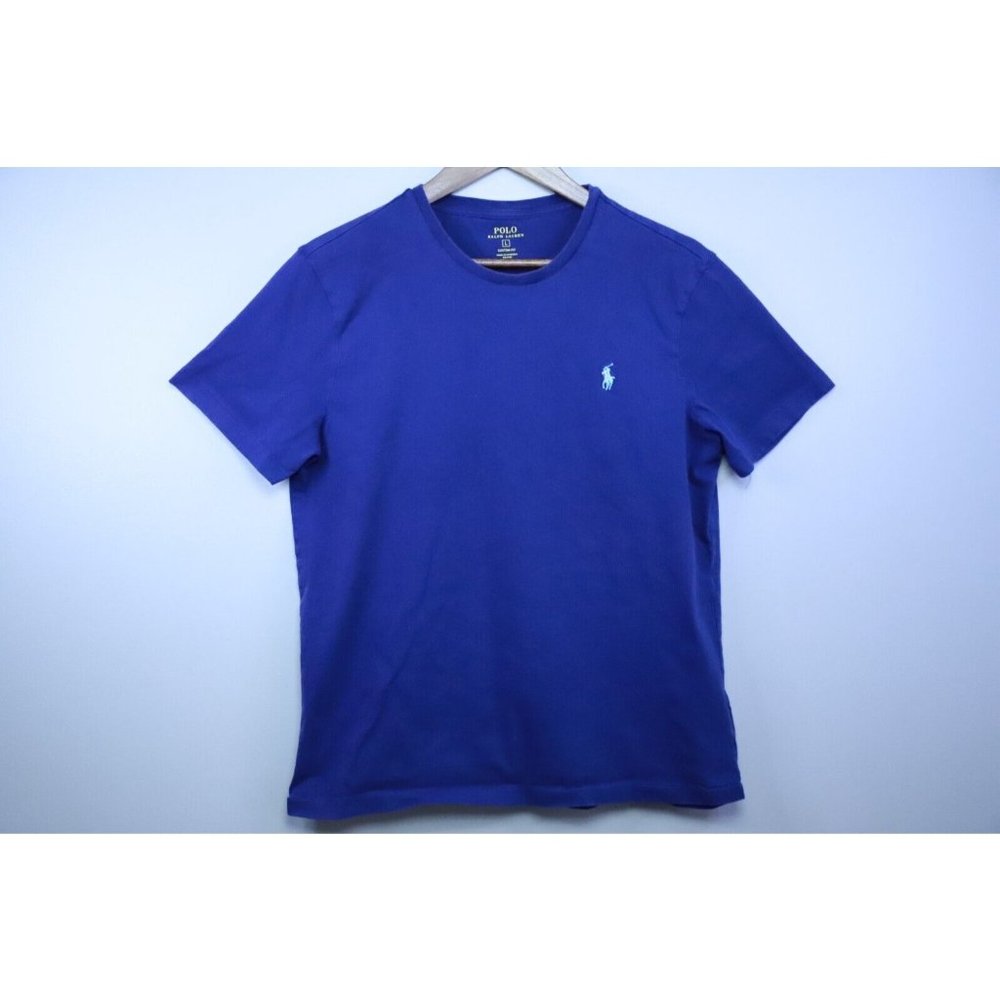 Polo Ralph Lauren Men's Size Large Navy Casual Tee Short Sleeve Shirt Pullover